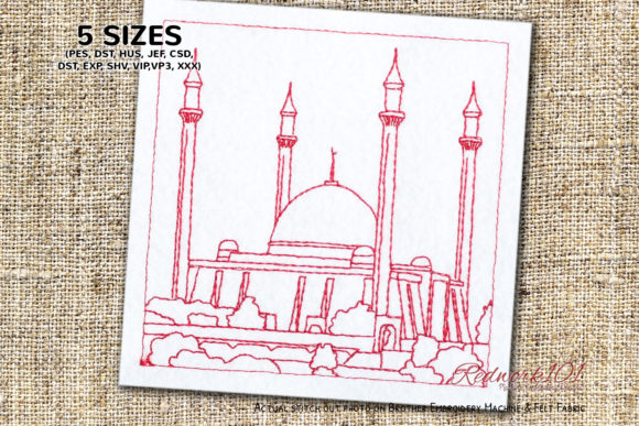 Abuja National Mosque Embroidery Design