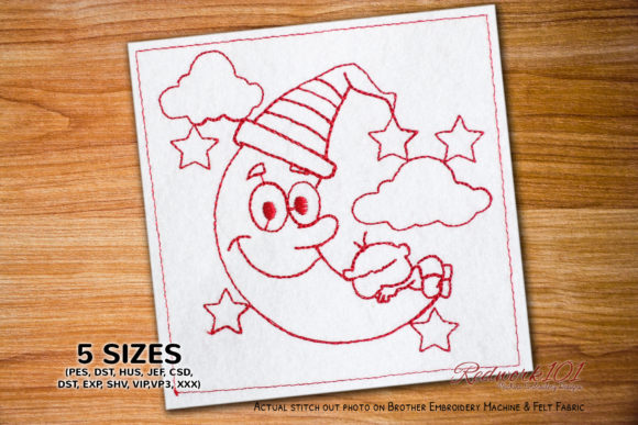 Adorable Baby Boy Sleeping on the Moon Design