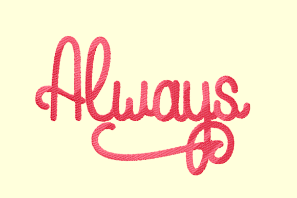 Always Lettering: A Versatile Embroidery Design