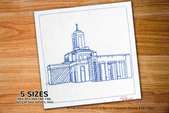 Belem Brazil Redwork: A Versatile Embroidery Design