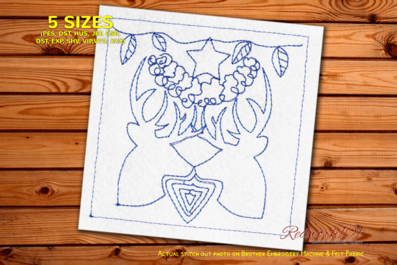 Buck Deer Lineart: A Versatile Embroidery Design