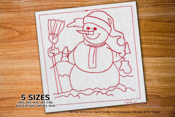 Christmas Snowman Bluework: A Festive Embroidery Delight