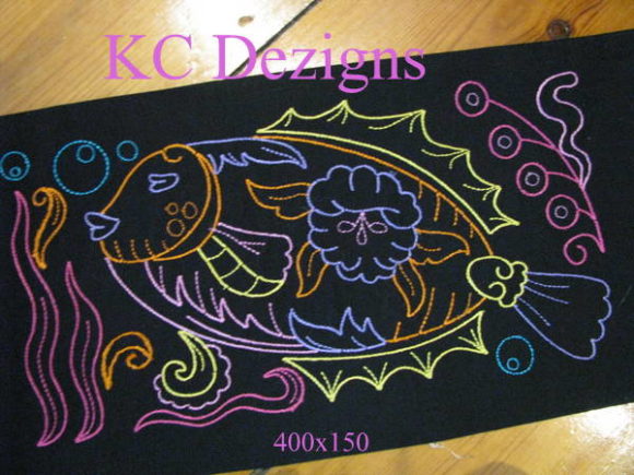 Colourline Fish 10: A Premium Embroidery Design