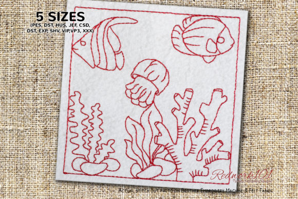 Explore Beautiful Fish Tank Redwork for Seasonal Gifts