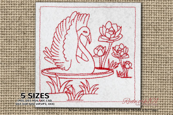 Graceful Cob Swan for Elegant Embroidery