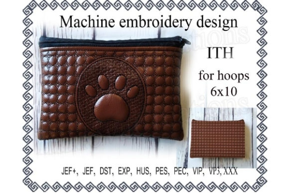 ITH Zippered Bag Dog's Paw: A Versatile Embroidery Design