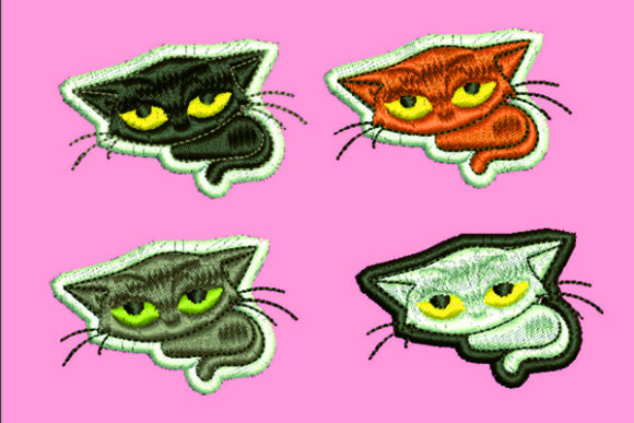 Mini Cats: Adorable Embroidery for Children's Clothes