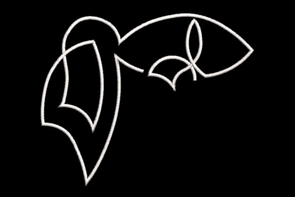 Minimalistic One Line Fish: A Charming Embroidery Design
