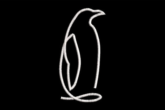 Minimalistic One Line Penguin: A Charming Design