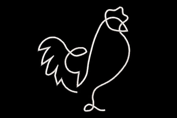 Minimalistic One Line Rooster: A Versatile Design