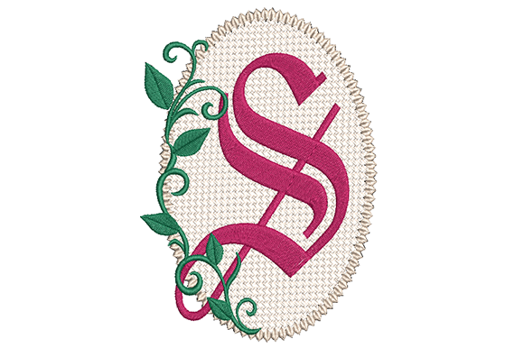 Olde English Monogram Letter S: A Premium Embroidery Design