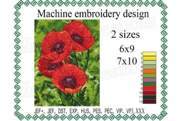 Photo Stitch Poppy: A Nature-Inspired Embroidery