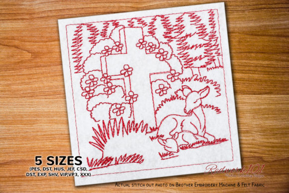 Review: Deer Sitting by God Crossword Redwork
