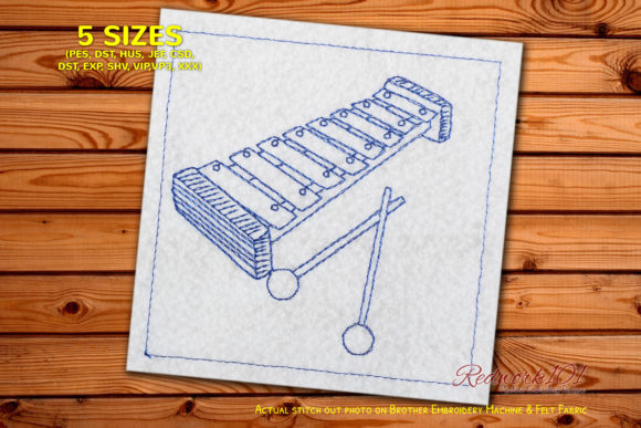 Xylophone Redwork: A Charming Addition to Your Collection